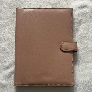 Kikki K sandy pink neigh A5 leather notebook cover